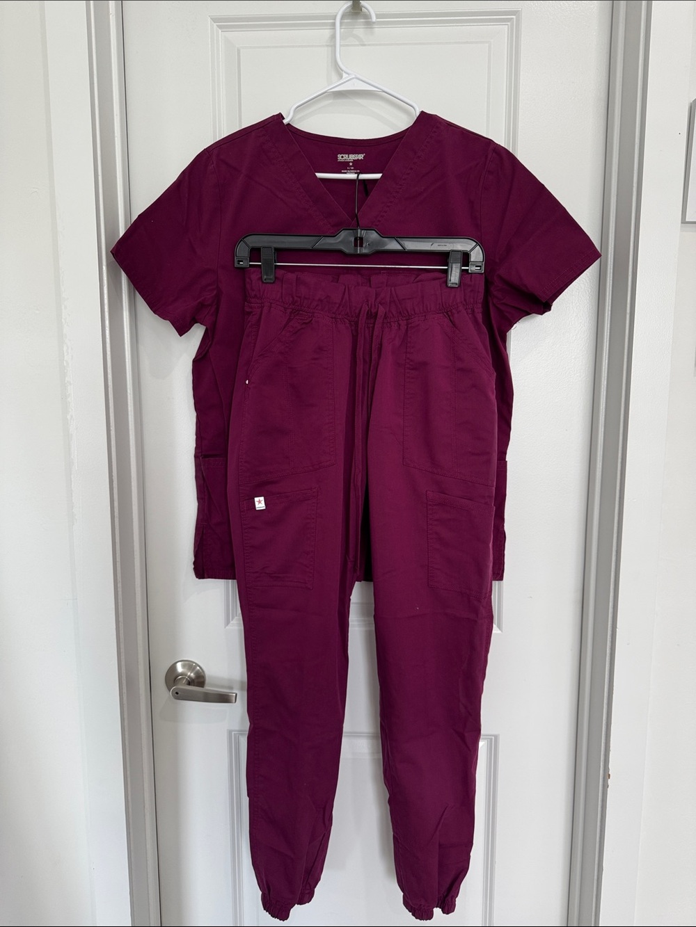 Women's Scrub Set - Wine color Size small